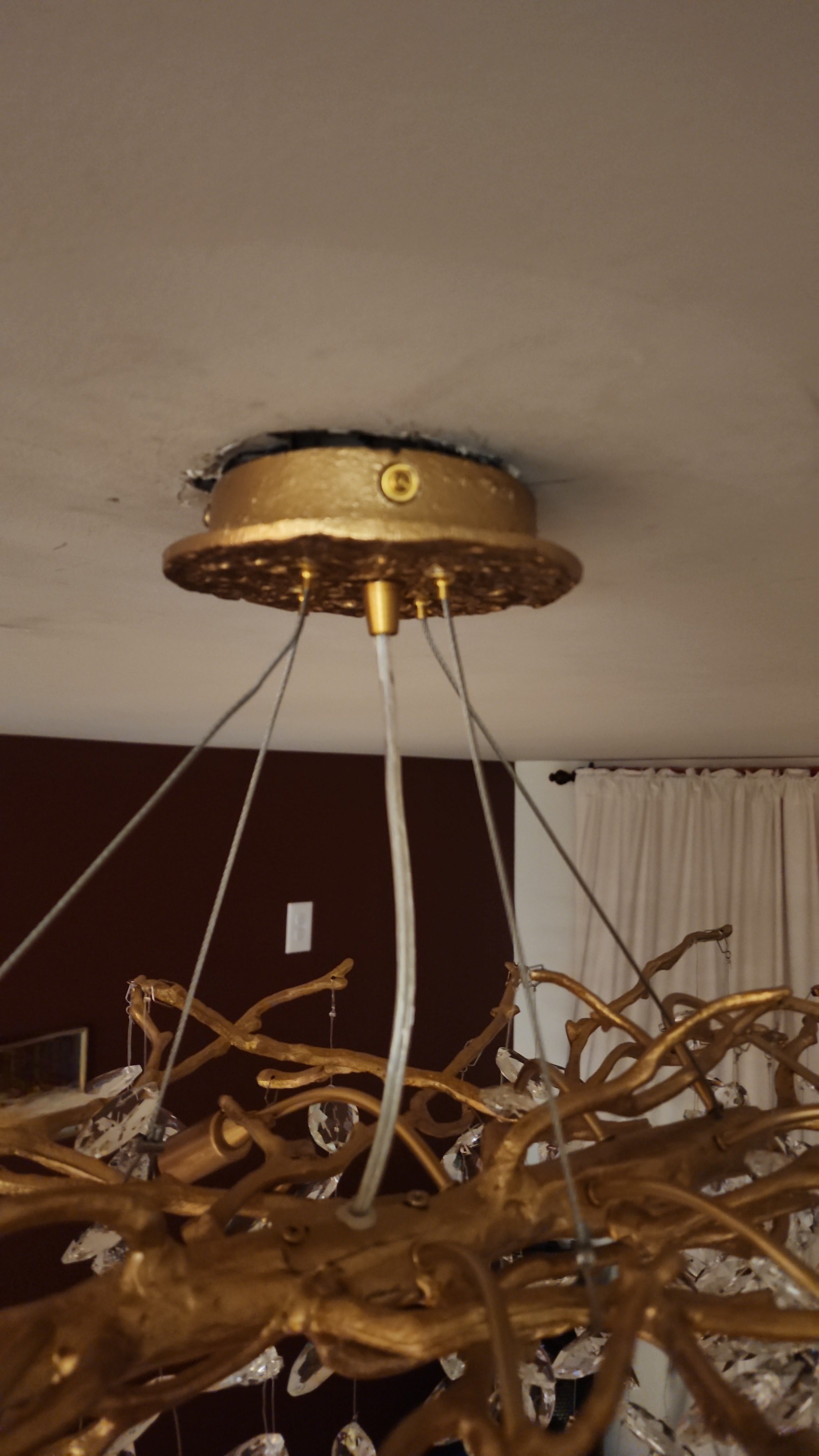 French Branch Crystal Chandelier with Elegant Crystal Leaves-Chandeliers-Blushlighting