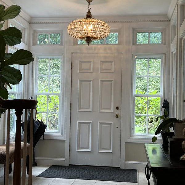 French Empire Vintage Bead Ellipsoid Crystal Chandelier for Living Room/Bedroom-Chandeliers-