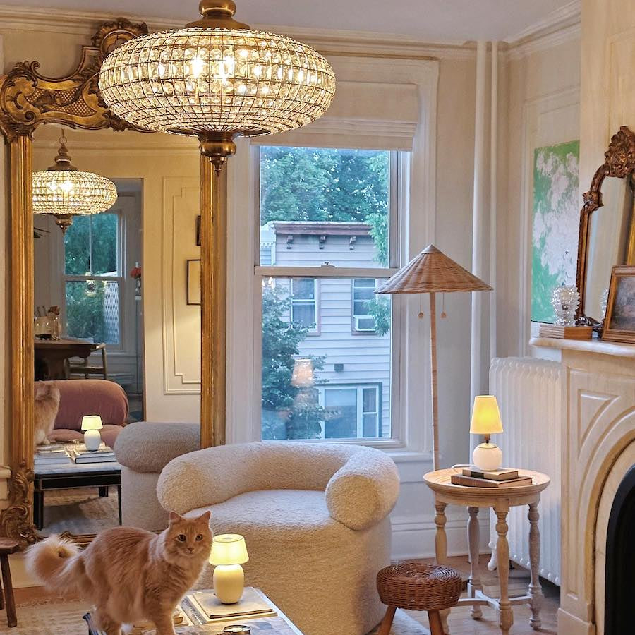 French Empire Vintage Bead Ellipsoid Crystal Chandelier for Living Room/Bedroom-Chandeliers-