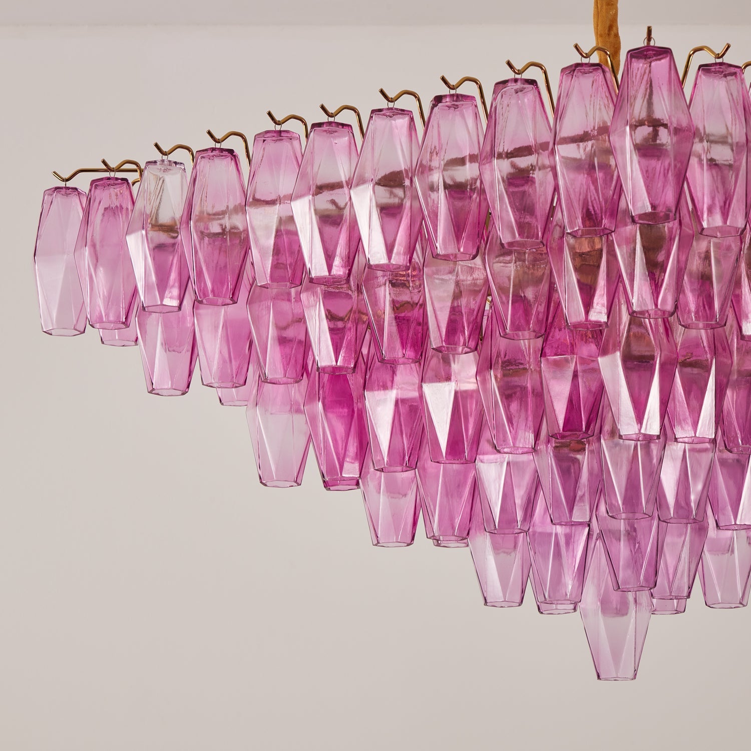 Fuchsia Prism Empire Chandelier - ∅ 39.4″ x H 39.4″Gold & PinkBlushlighting