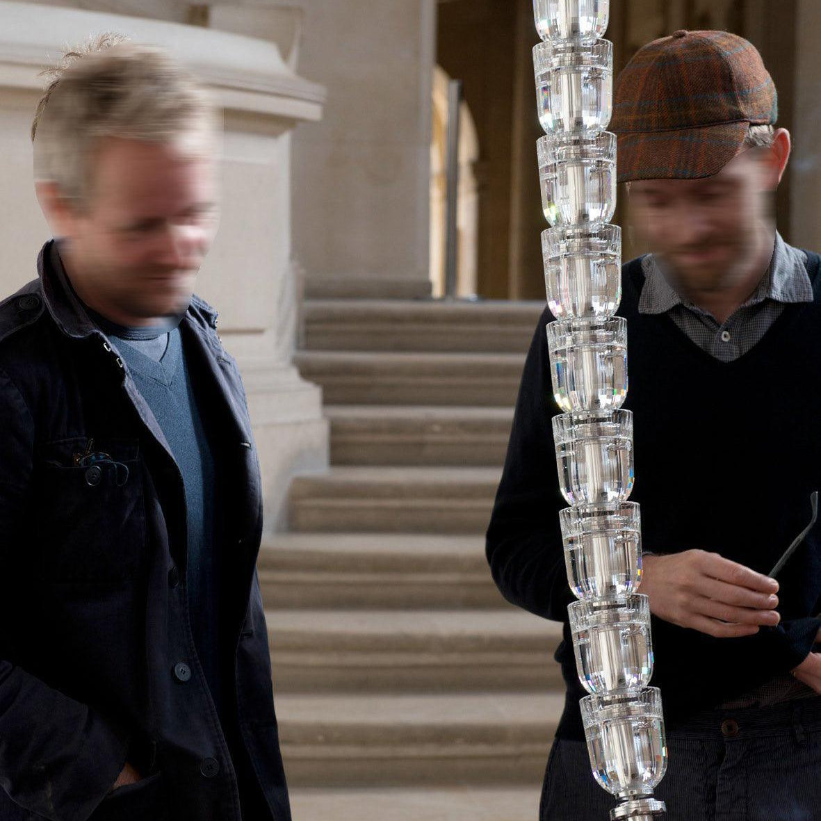 Gabriel Chandelier C - 100 Lights ∅ 71″ x H 22″ / Dia 180cm x H 56cmClear & ChromeWarm LightBlushlighting