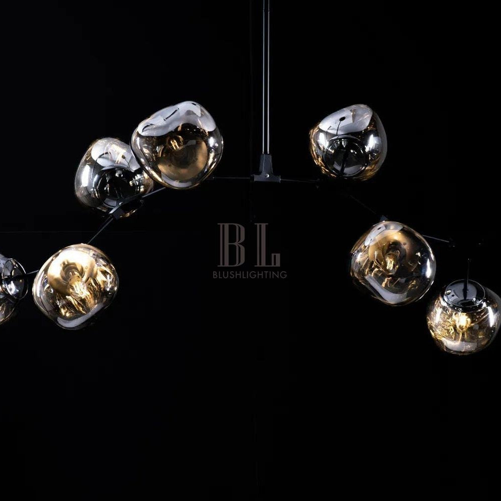 Galaxy Ball Glass Crystal Pendant Chandelier - SmokeABlushlighting