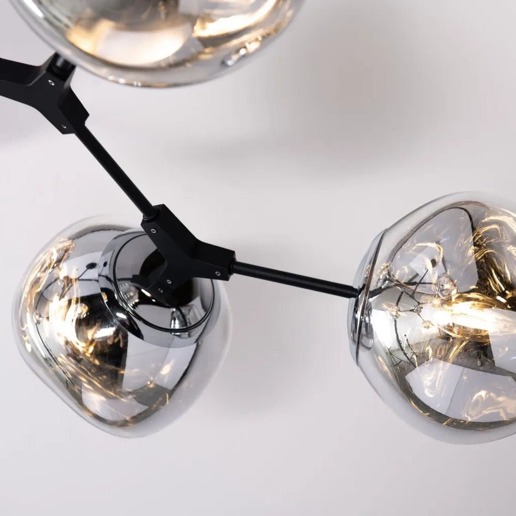 Galaxy Ball Glass Crystal Pendant Chandelier - SmokeABlushlighting