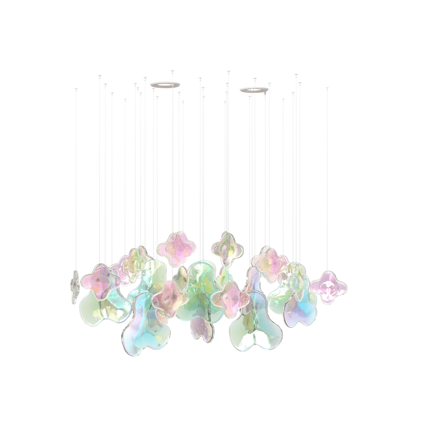 Galaxy Iris Iridescent Blossom Chandelier - Support Customized DrawingsNo Ceiling PlateBlushlighting