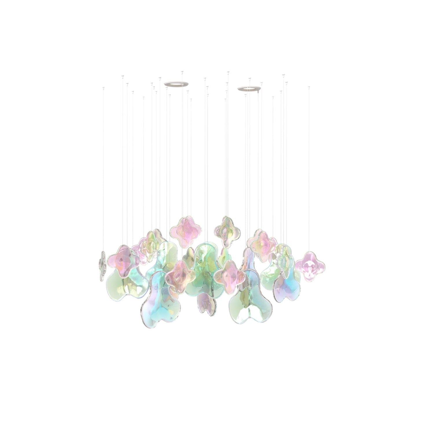 Galaxy Iris Iridescent Blossom Chandelier - L 78.7 x W 15.7″ x H 78.7″No Ceiling PlateBlushlighting