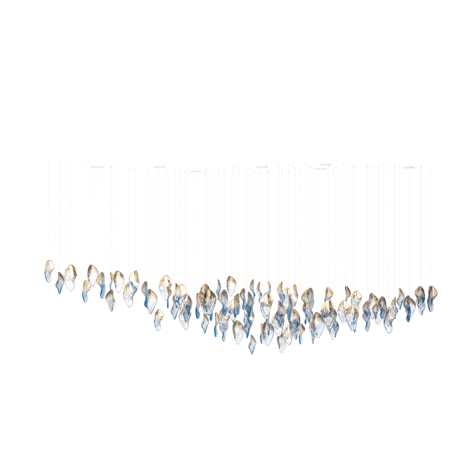 Galaxy Ocean Drift Blown Glass Crystal Spiral Chandelier - Support Customized DrawingsNo Ceiling PlateBlushlighting