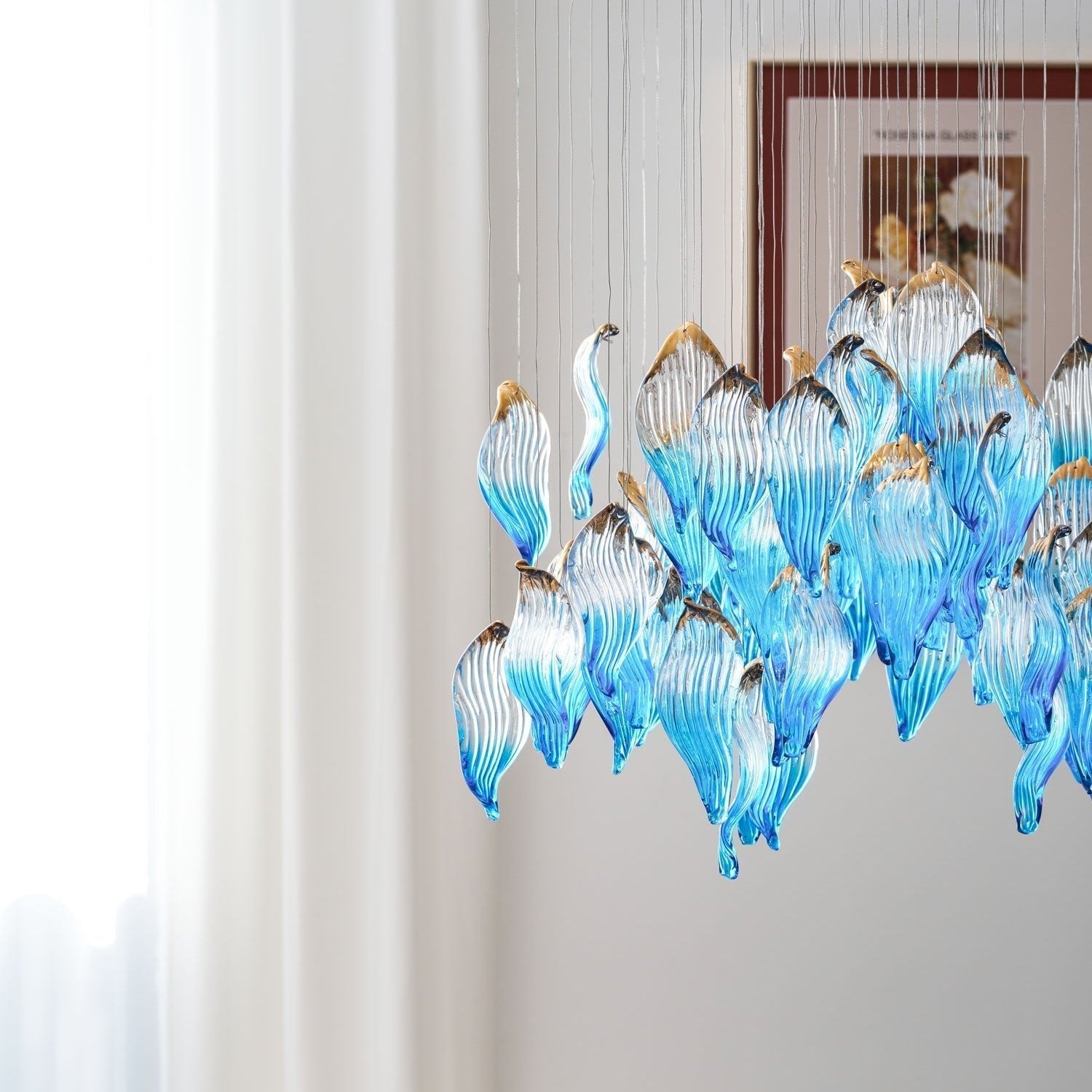 Galaxy Ocean Drift Blown Glass Crystal Spiral Chandelier - L 59.1″ x W 98.4″ x H78.7″No Ceiling PlateBlushlighting