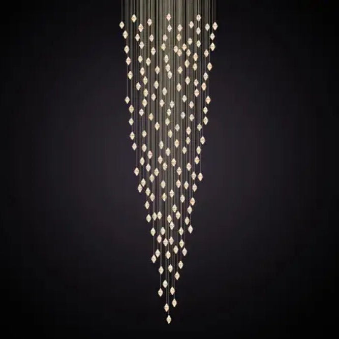Gem Conical Cluster Alabaster Chandelier 150 Lights - Blushlighting