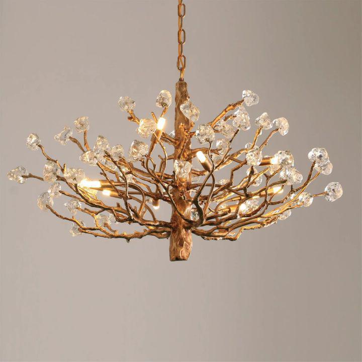 Gemstone Branch Chandelier - 10heads size: L 31.5″(80cm) x H 21.7″(55cm)Blushlighting