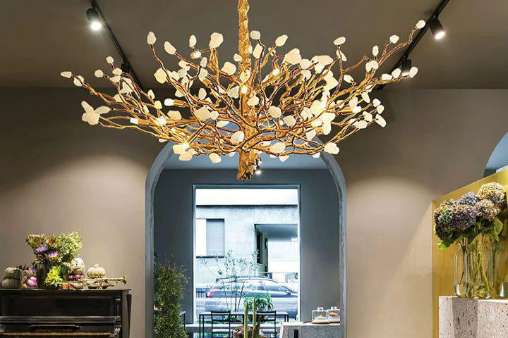 Gemstone Branch Chandelier - 8heads size: L 23.6″(60cm) x H 21.7″(55cm)Blushlighting