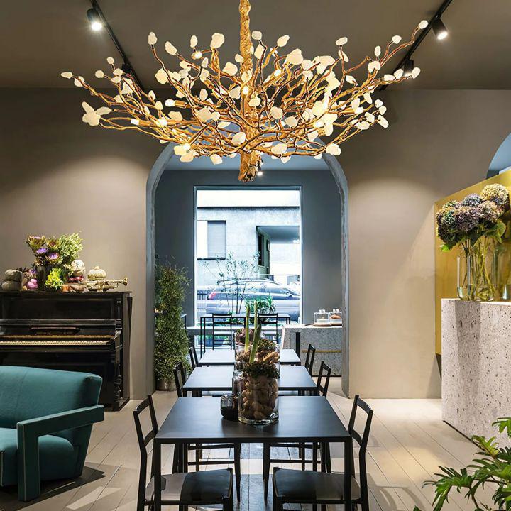 Gemstone Branch Chandelier - 8heads size: L 23.6″(60cm) x H 21.7″(55cm)Blushlighting