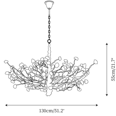Gemstone Branch Chandelier with Artistic Design for Bedroom or Living Room-Chandeliers-Blushlighting