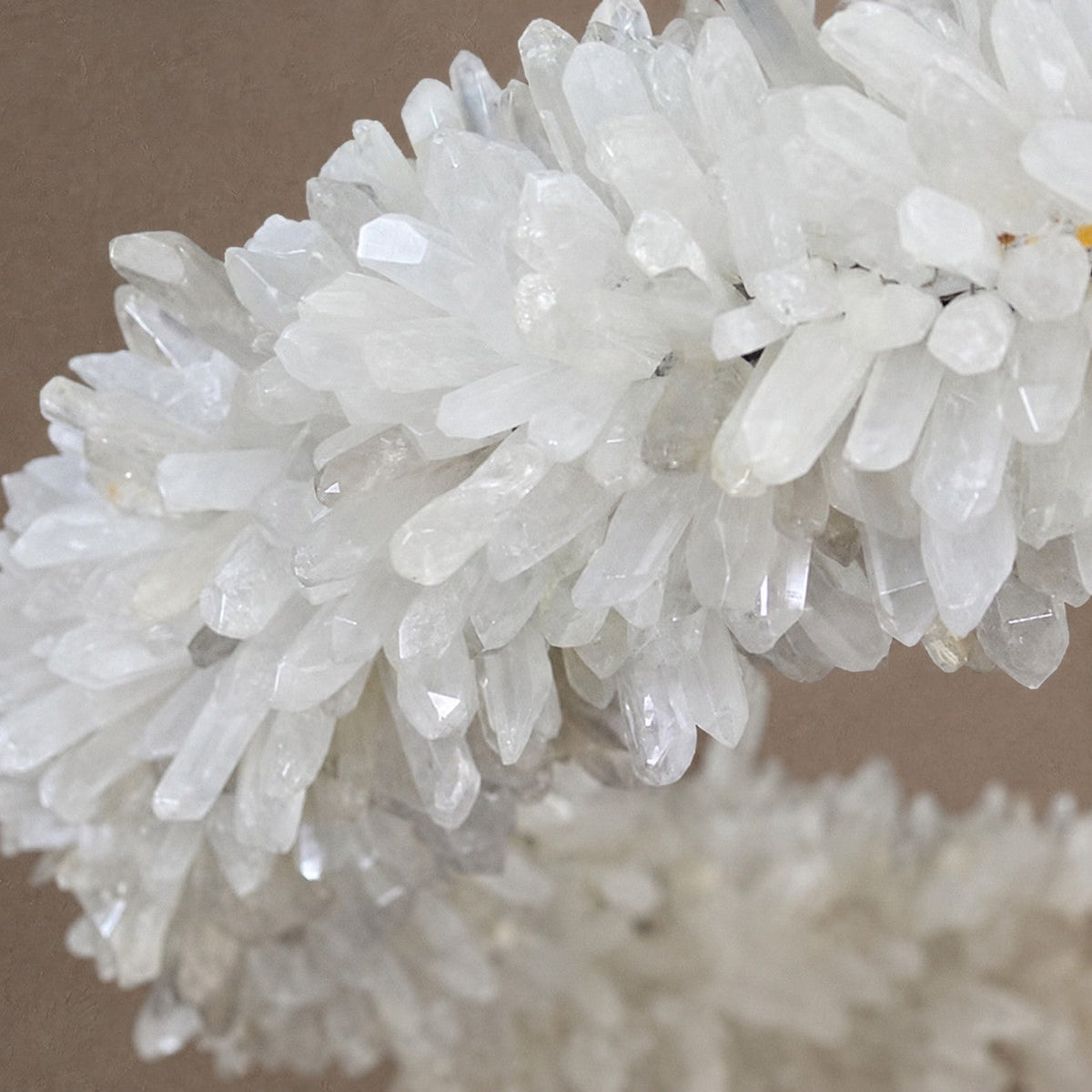 Geode Quartz Cloud Round Chandelier - Custom 24'' FlushmountBrassBlushlighting