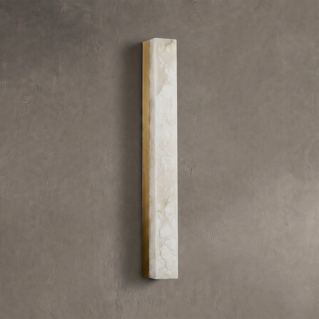 Geometric Alabaster Wall Lamp - L 3.1” x W 3.1“ x H 31.5“Black & WhiteWarm LightBlushlighting