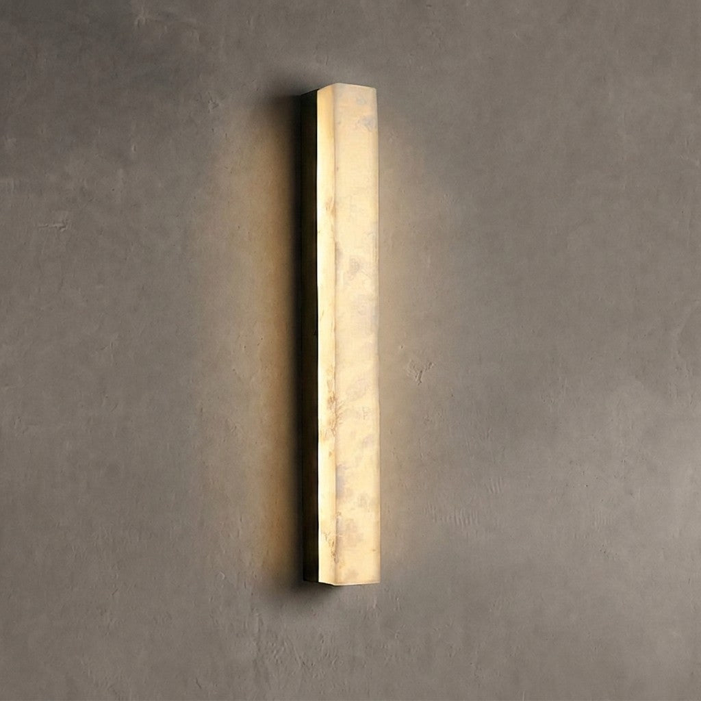 Geometric Alabaster Wall Lamp - L 3.1” x W 3.1“ x H 23.6“Black & WhiteWarm LightBlushlighting