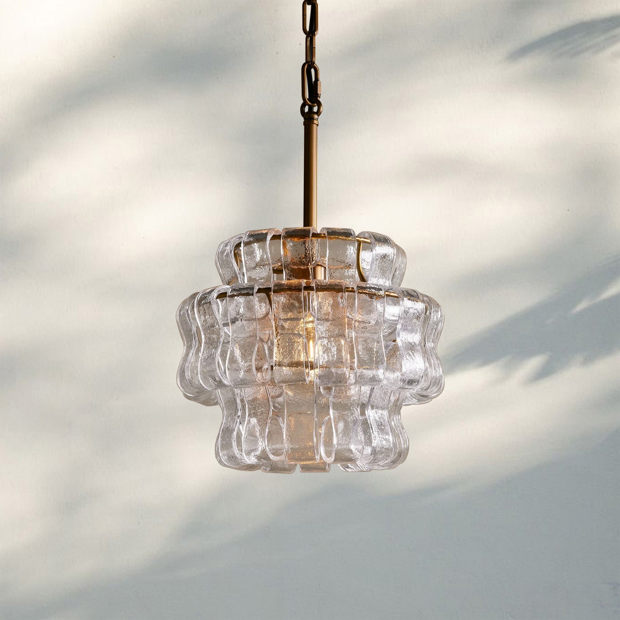 Ghiacio Pendant-Brass-Clear-