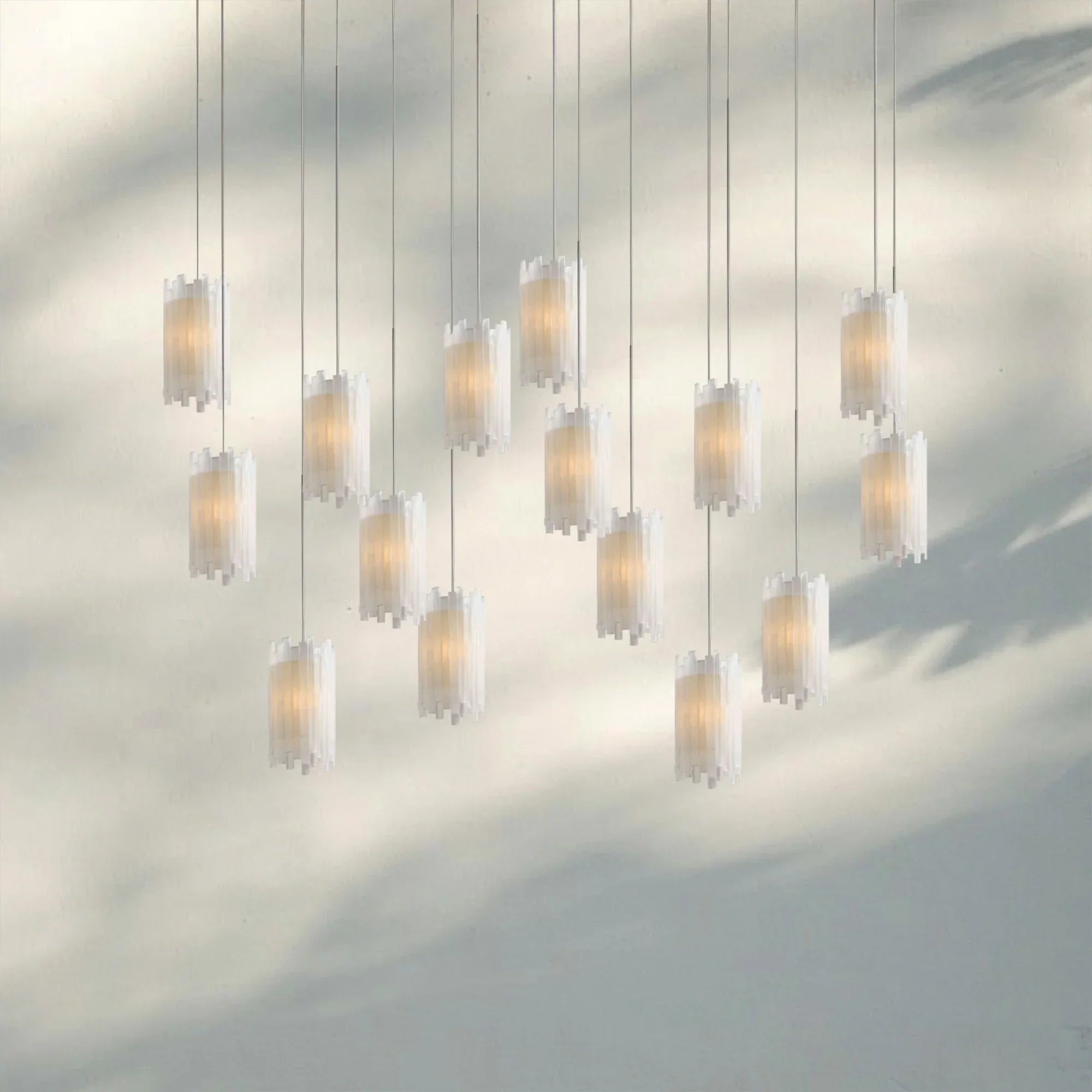 Giana Rectangular Chandelier 15/30 - Light - 15 - LightBlushlighting