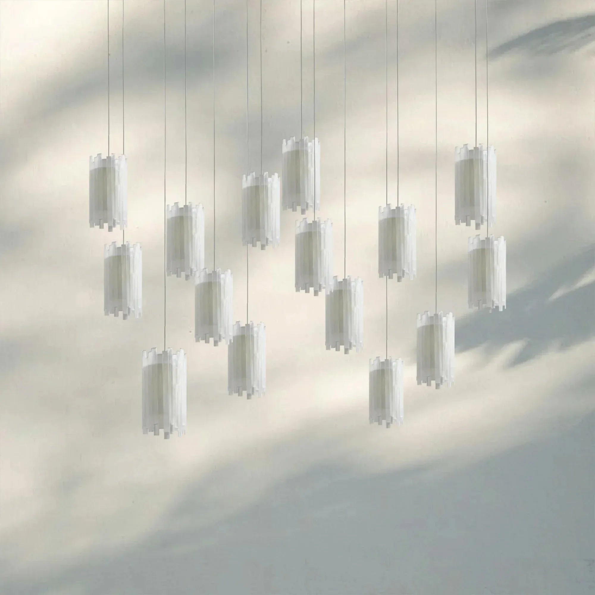 Giana Rectangular Chandelier 15/30 - Light - 30 - LightBlushlighting