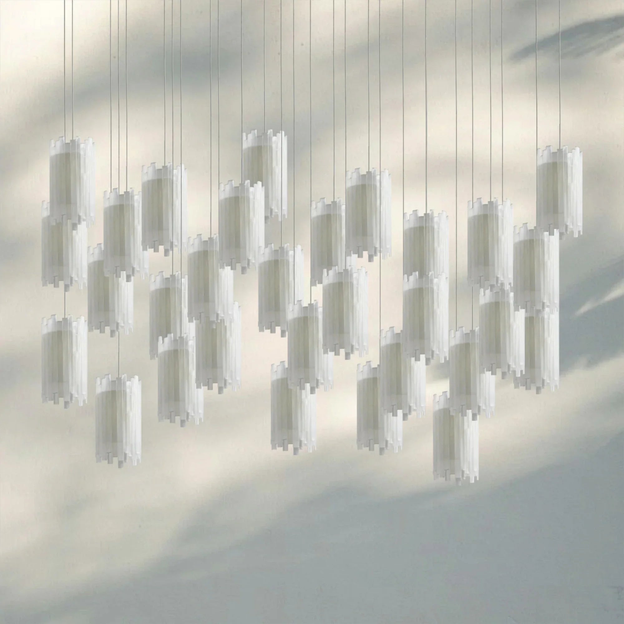 Giana Rectangular Chandelier 15/30 - Light - 30 - LightBlushlighting
