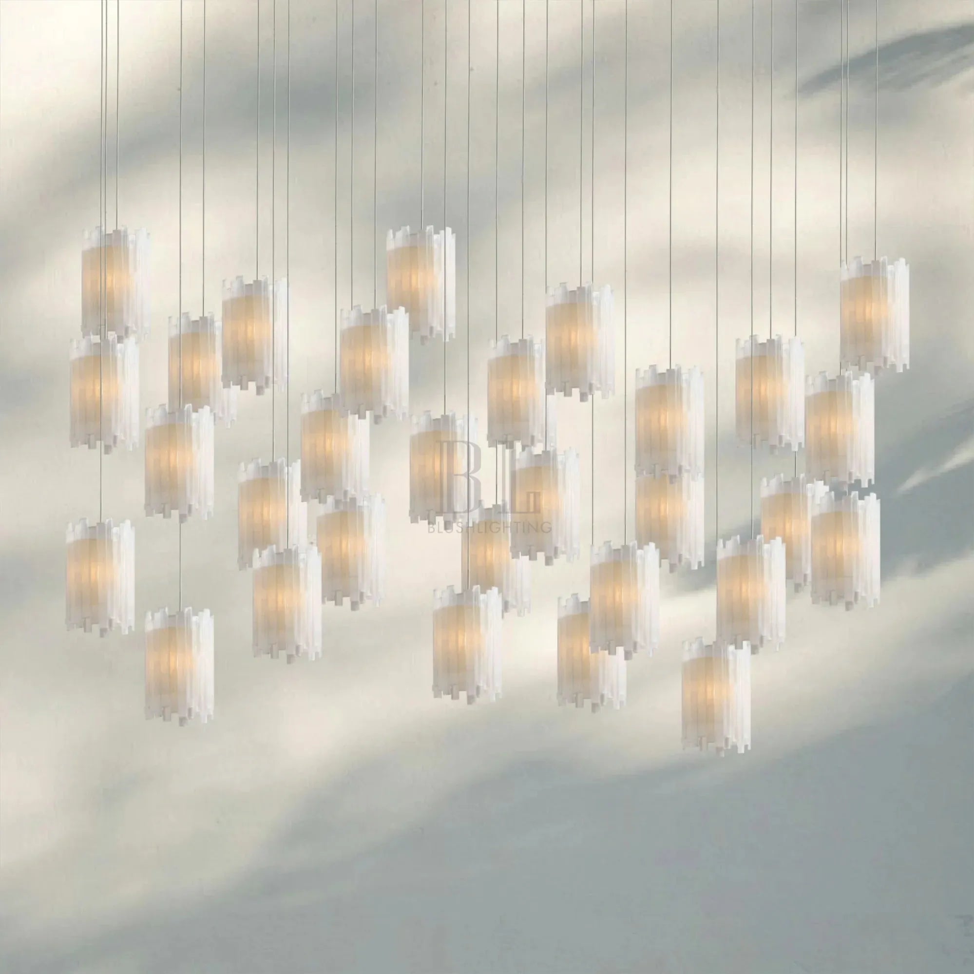 Giana Rectangular Chandelier 15/30-Light-30-Light-