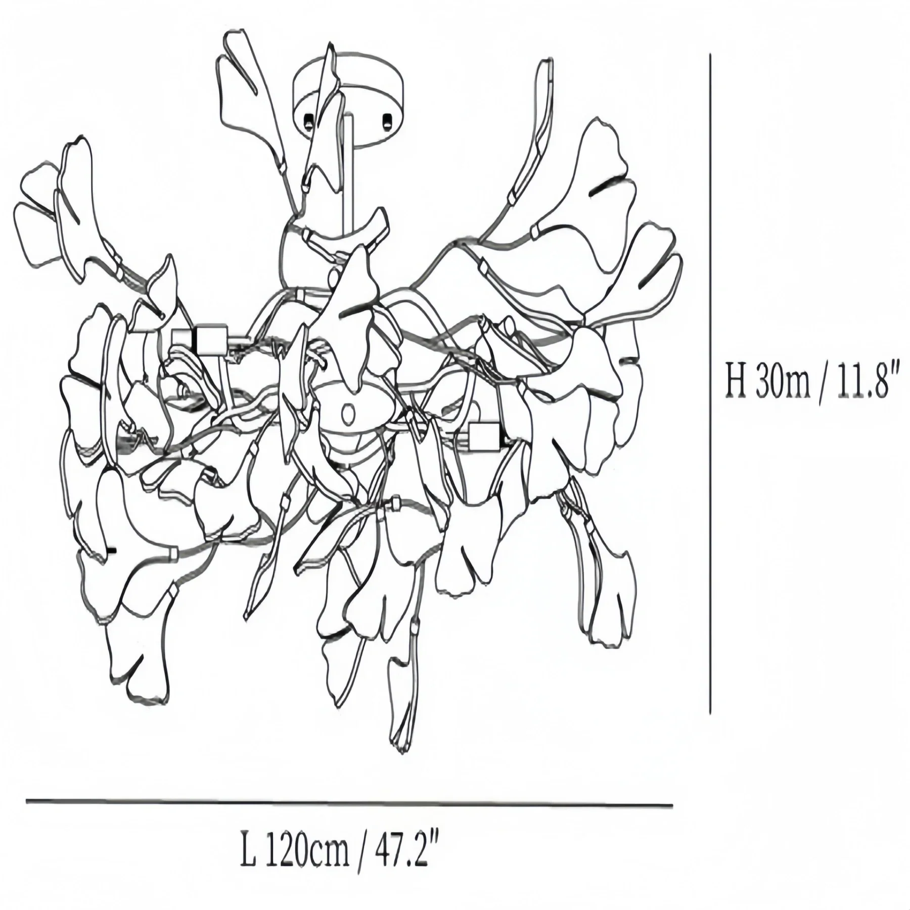 Gingko Luxury Chandelier Style B-