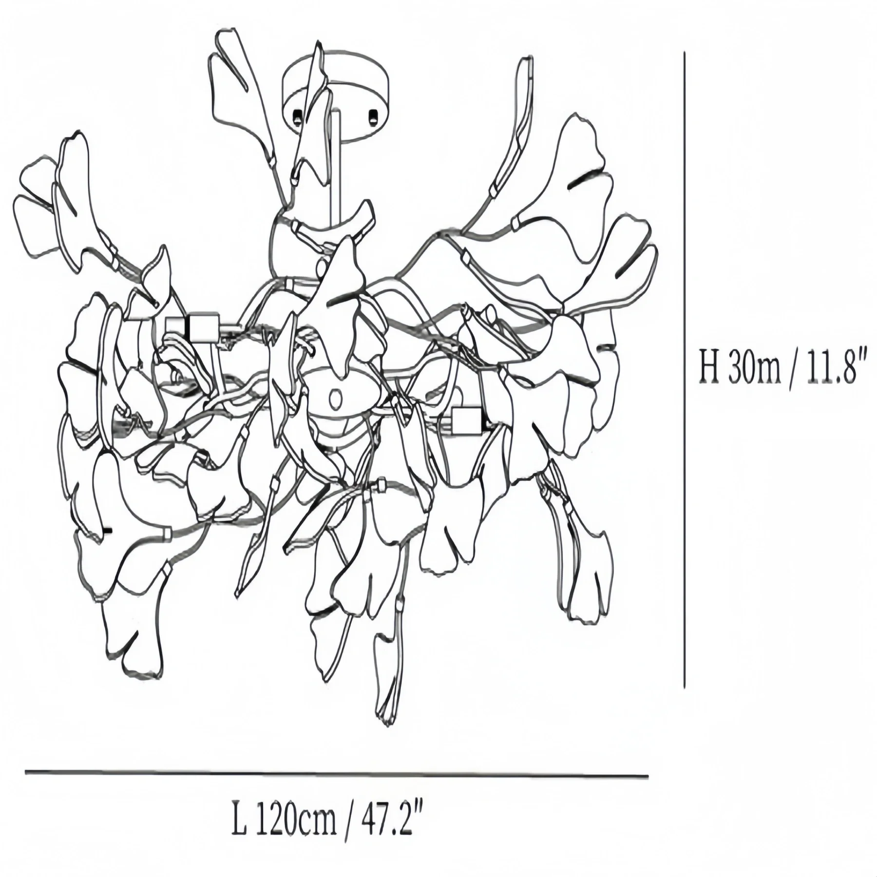 Gingko Luxury Chandelier Style B-