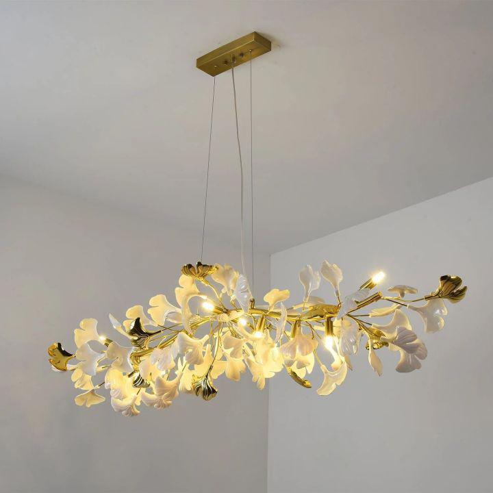 Ginkgo Luxury Chandelier Style C - L 47.2″(120cm) x W 17.7″(45cm) x H 15.7″(40cm) (G9*10)Blushlighting