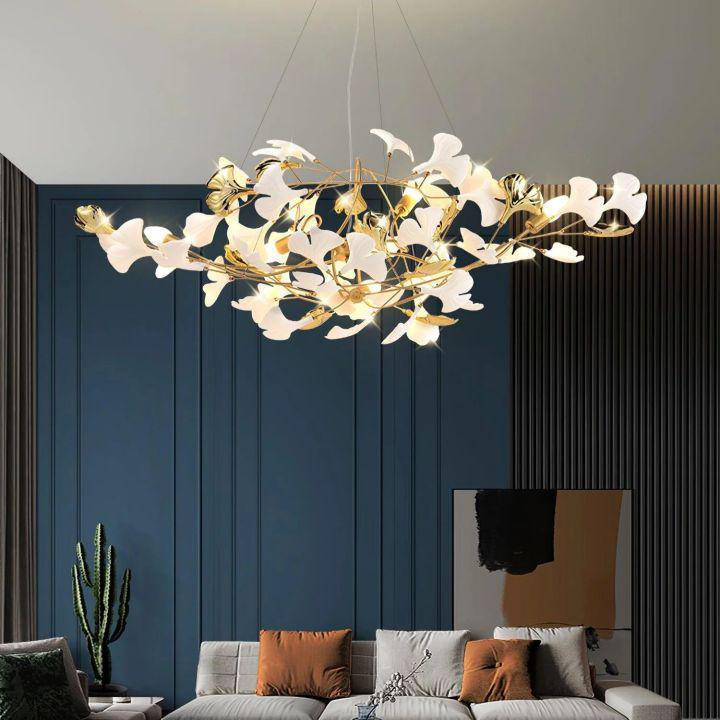 Ginkgo Luxury Chandelier Style D - 8 Lights: L 39.4''(100cm) x H 17.7''(45cm)Blushlighting