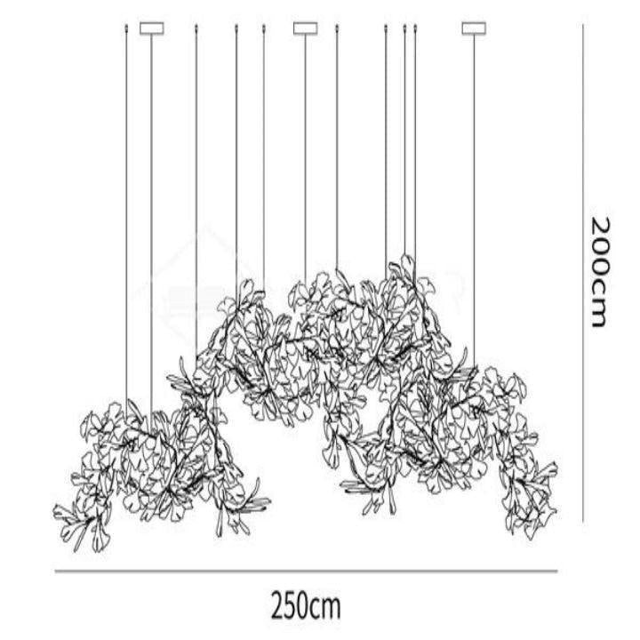 Ginkgo Luxury Chandelier Style H-chandeliers for dining room,chandeliers for stairways,chandeliers for foyer,chandeliers for bedrooms,chandeliers for kitchen,chandeliers for living room-18 Lights: L 98.4(250cm) x H 78.7(200cm)-Blushlighting