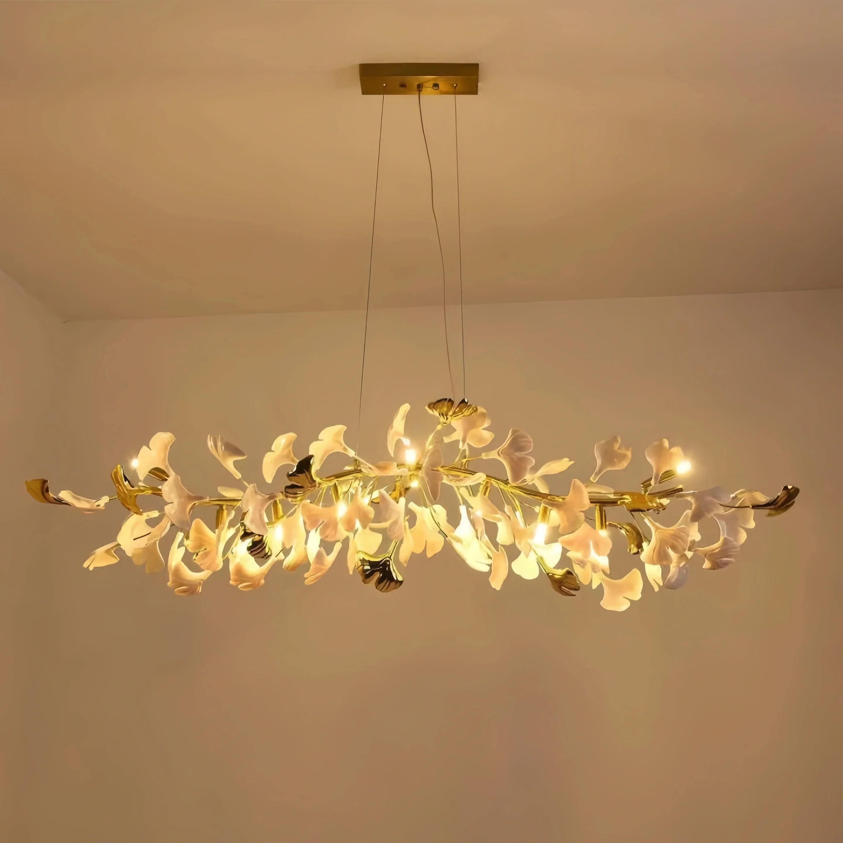 Ginkgo Luxury Linear Chandelier Style C-L 39.4″(100cm) x W 17.7″(45cm) x H 15.7″(40cm) (G9*8)-