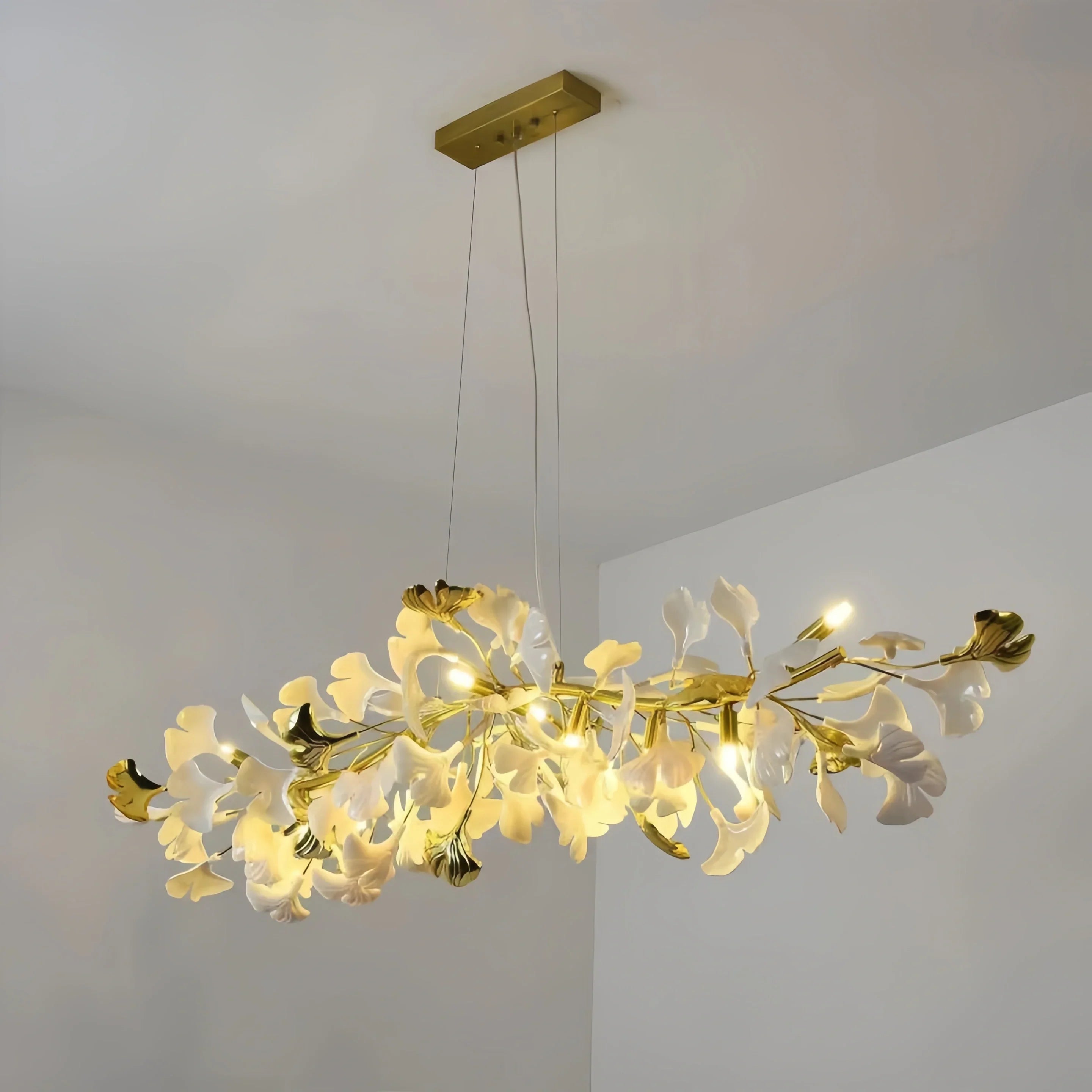 Ginkgo Luxury Linear Chandelier Style C - L 31.5″(80cm) x W 17.7″(45cm) x H 13.8″(35cm) (G9*6)Blushlighting