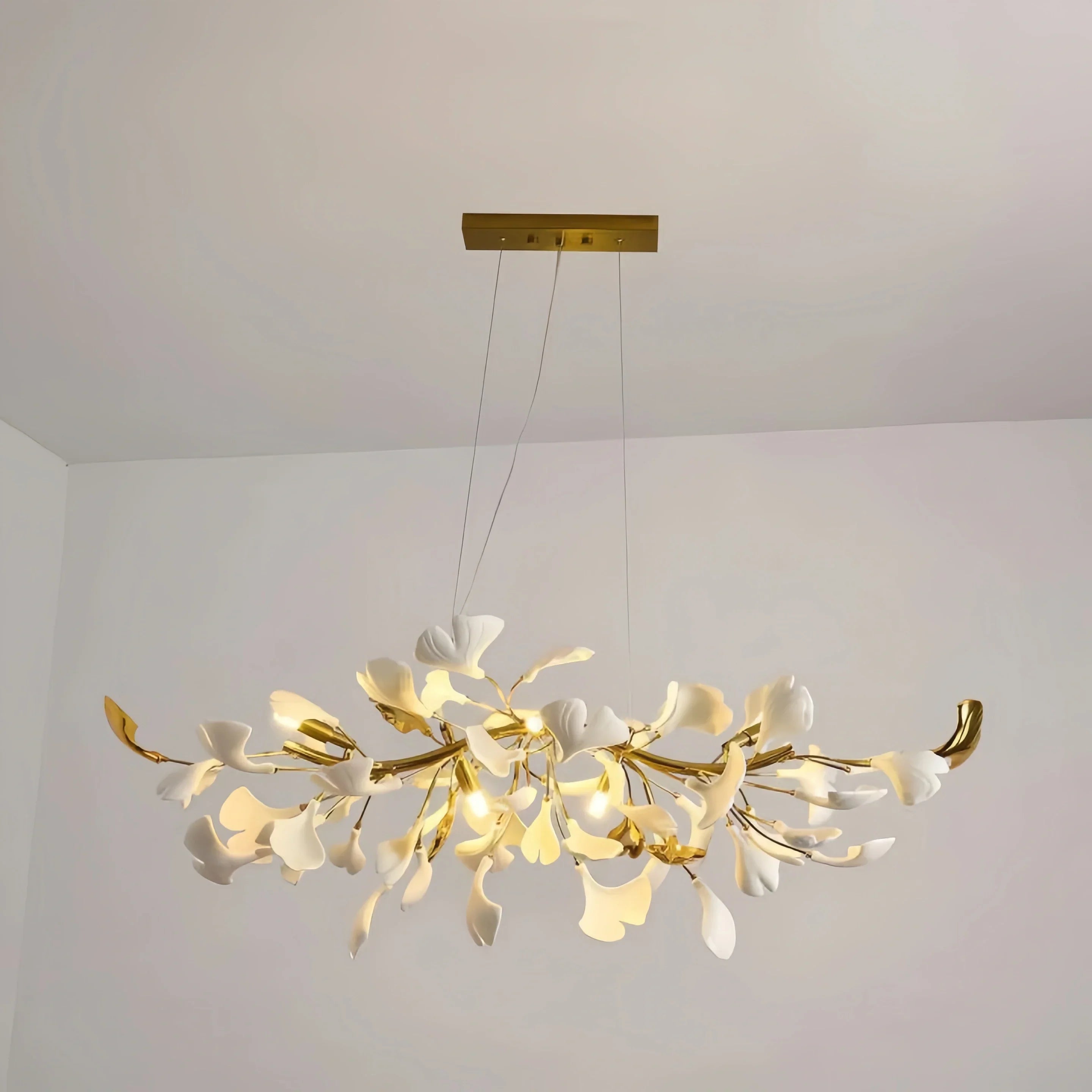 Ginkgo Luxury Linear Chandelier Style C - L 31.5″(80cm) x W 17.7″(45cm) x H 13.8″(35cm) (G9*6)Blushlighting