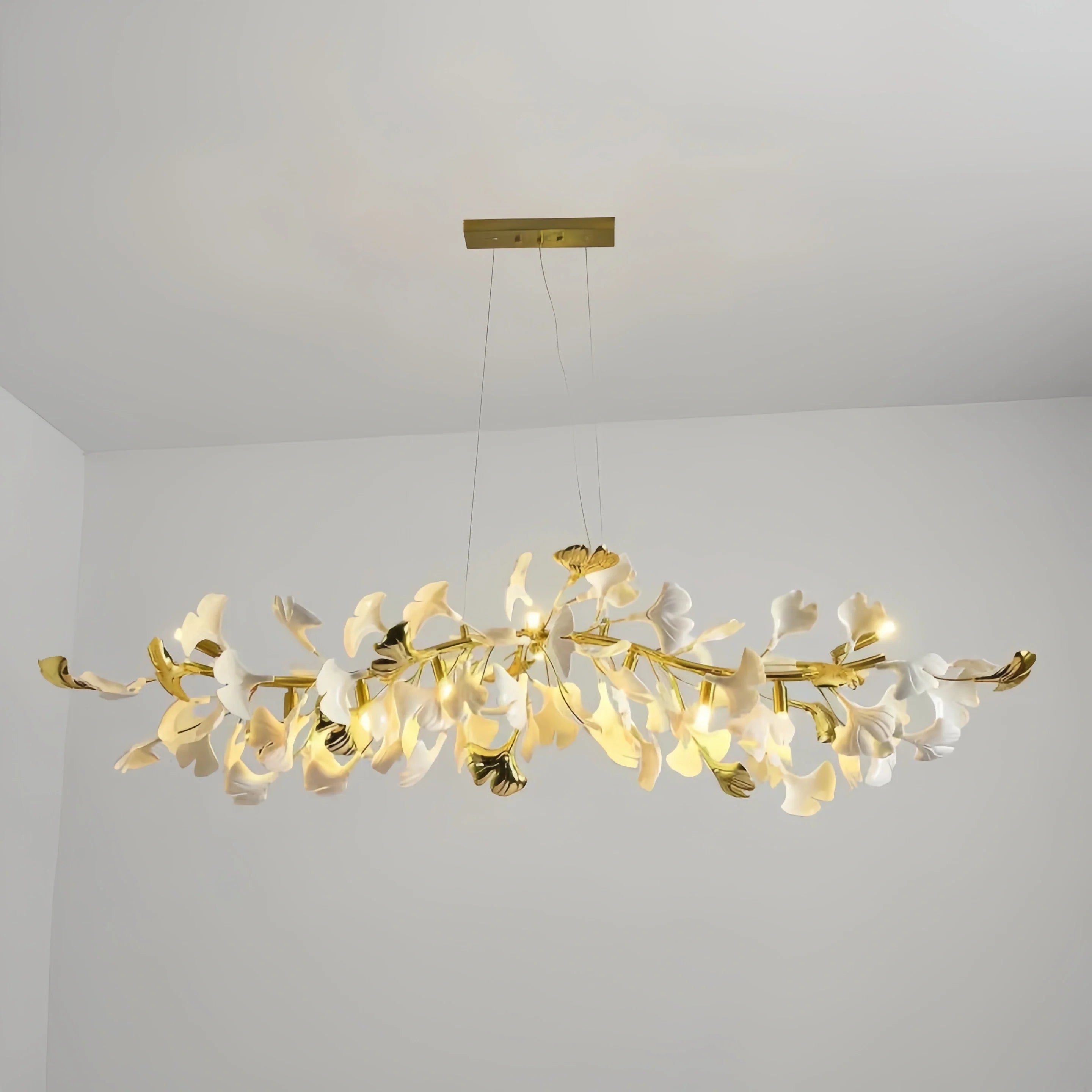 Ginkgo Luxury Linear Chandelier Style C-L 47.2″(120cm) x W 17.7″(45cm) x H 15.7″(40cm) (G9*10)-