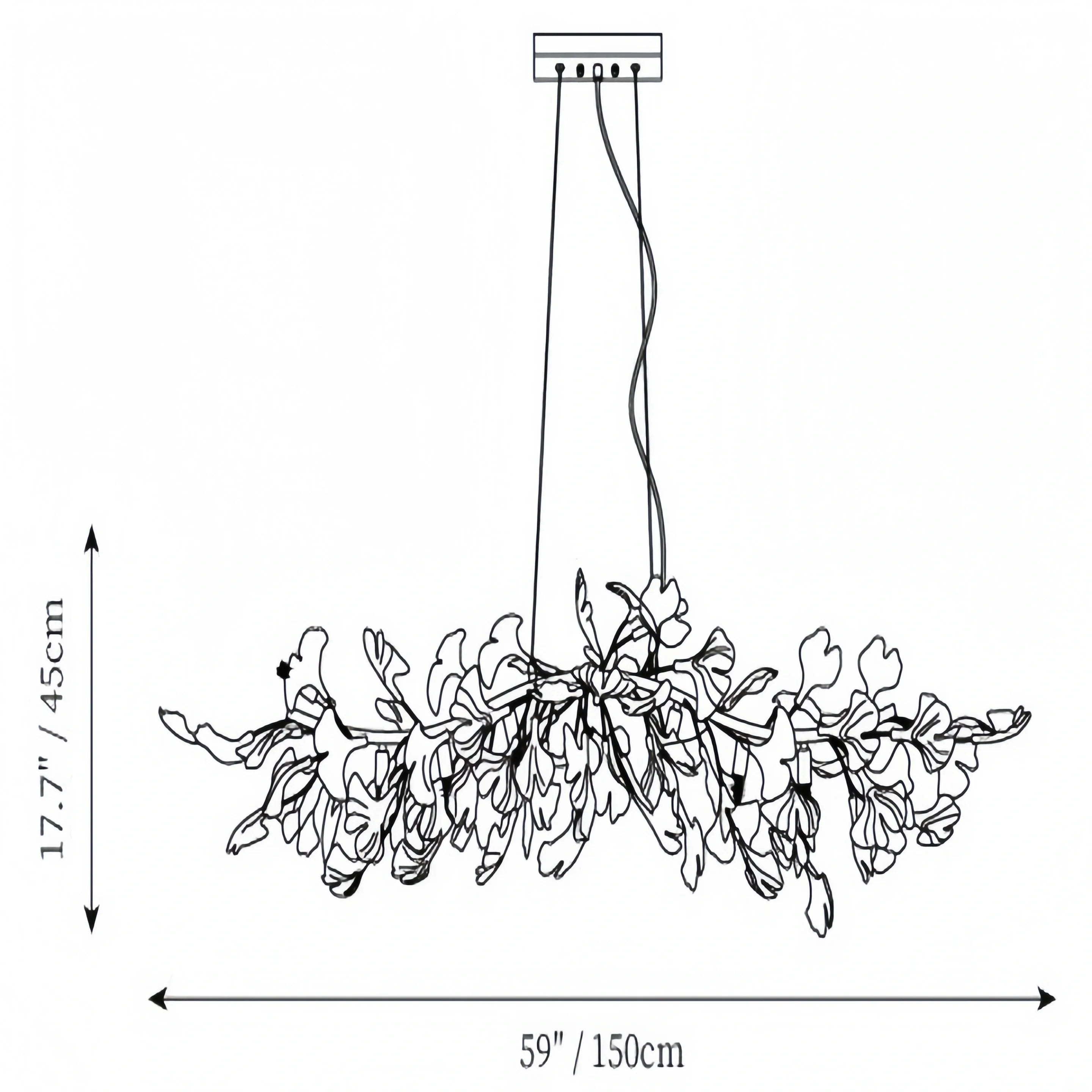 Ginkgo Luxury Linear Chandelier Style C-