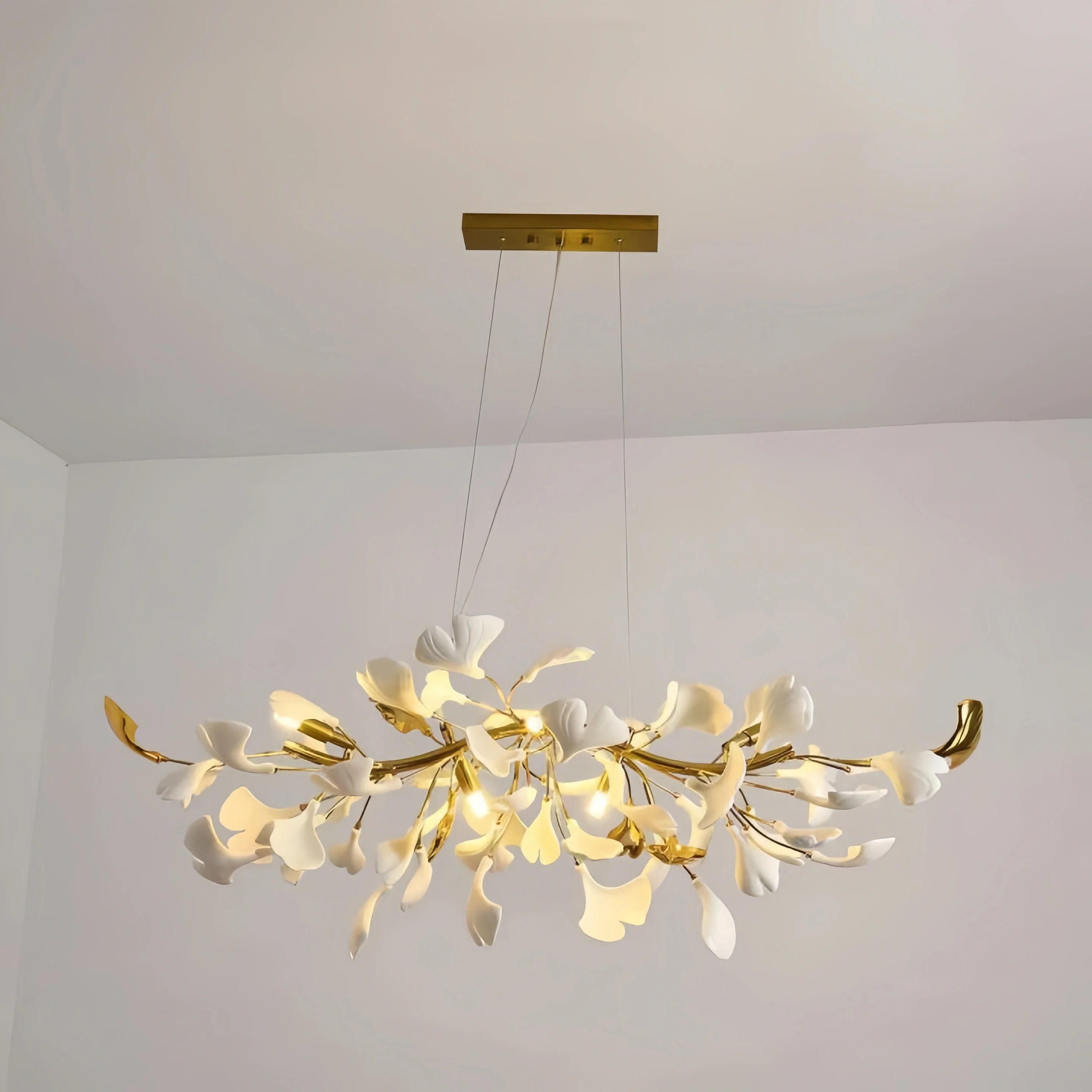 Ginkgo Luxury Linear Chandelier Style C-L 31.5″(80cm) x W 17.7″(45cm) x H 13.8″(35cm) (G9*6)-