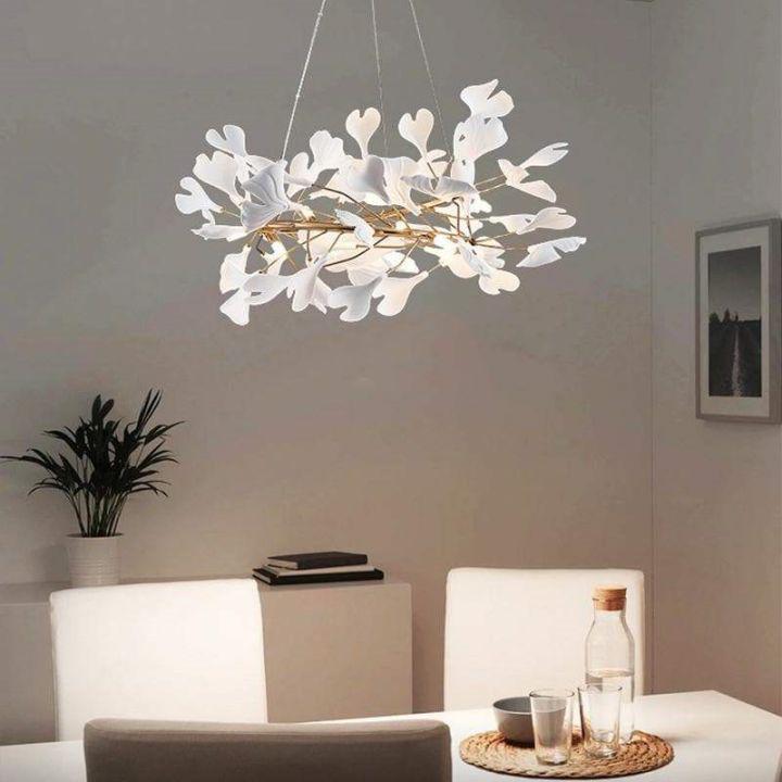 Ginkgo Round Chandelier-chandeliers for dining room,chandeliers for stairways,chandeliers for foyer,chandeliers for bedrooms,chandeliers for kitchen,chandeliers for living room-Blushlighting