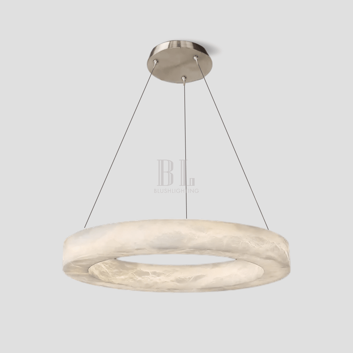 Glacera Alabaster Round Chandelier 19'' 27'' 36'' 60''D - D 27.6"ChromeBlushlighting