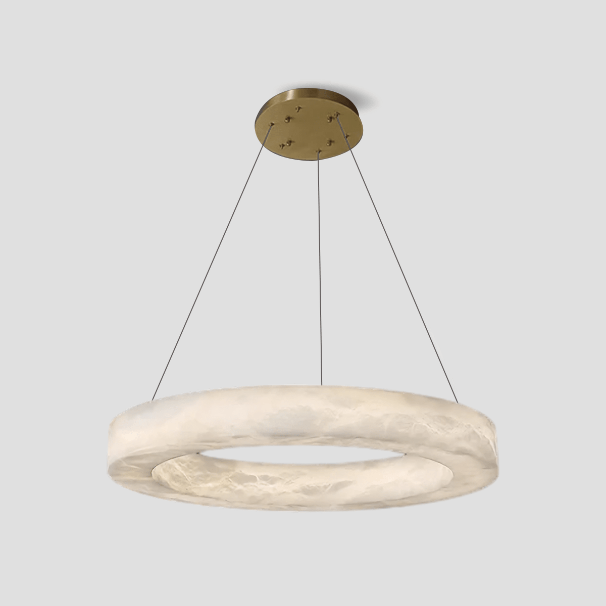 Glacera Alabaster Round Chandelier 19'' 27'' 36'' 60''D - D 27.6"BrassBlushlighting