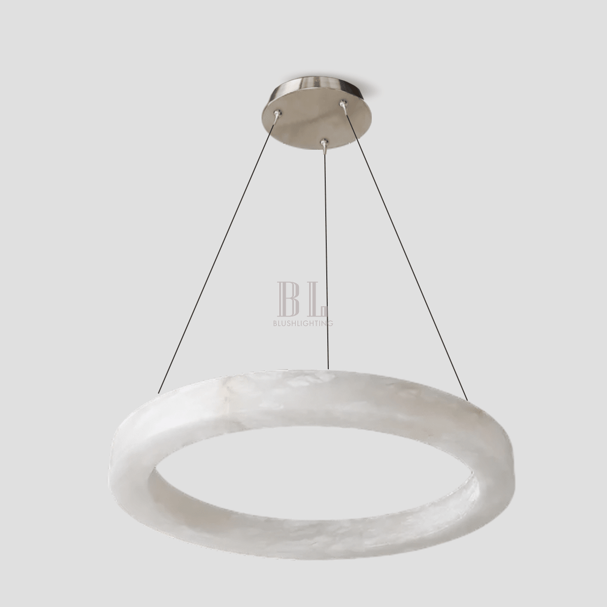 Glacera Alabaster Round Chandelier 19'' 27'' 36'' 60''D - D 35.4"ChromeBlushlighting