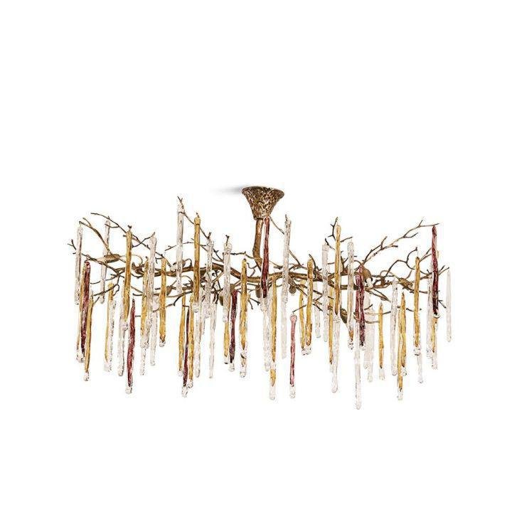 Glamour Dripstone Chandelier - L 39.4″(100cm) x W 23.6″(60cm) x H 27.6″(70cm)Bronze + ClearBlushlighting