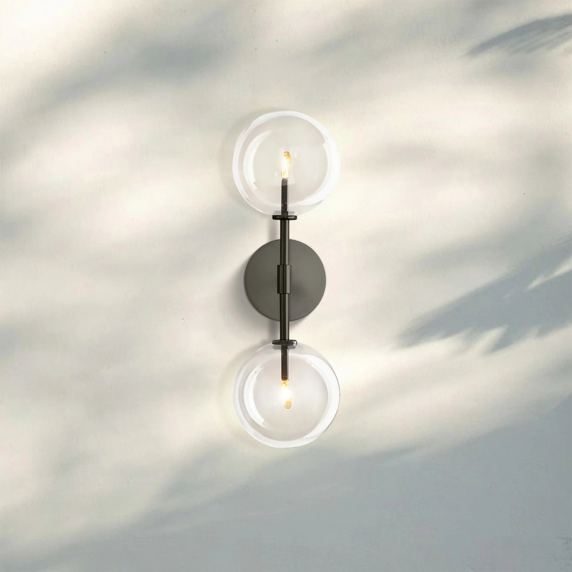 Glass Globe Linear Sconce - Polished NickelBlushlighting
