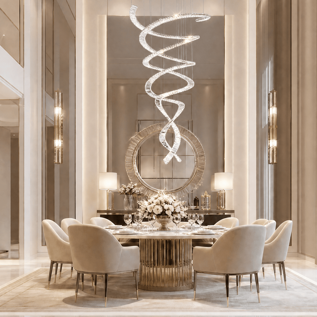 Globo Crystal Halo Chandelier - W1000*1000*H2050mmBlushlighting