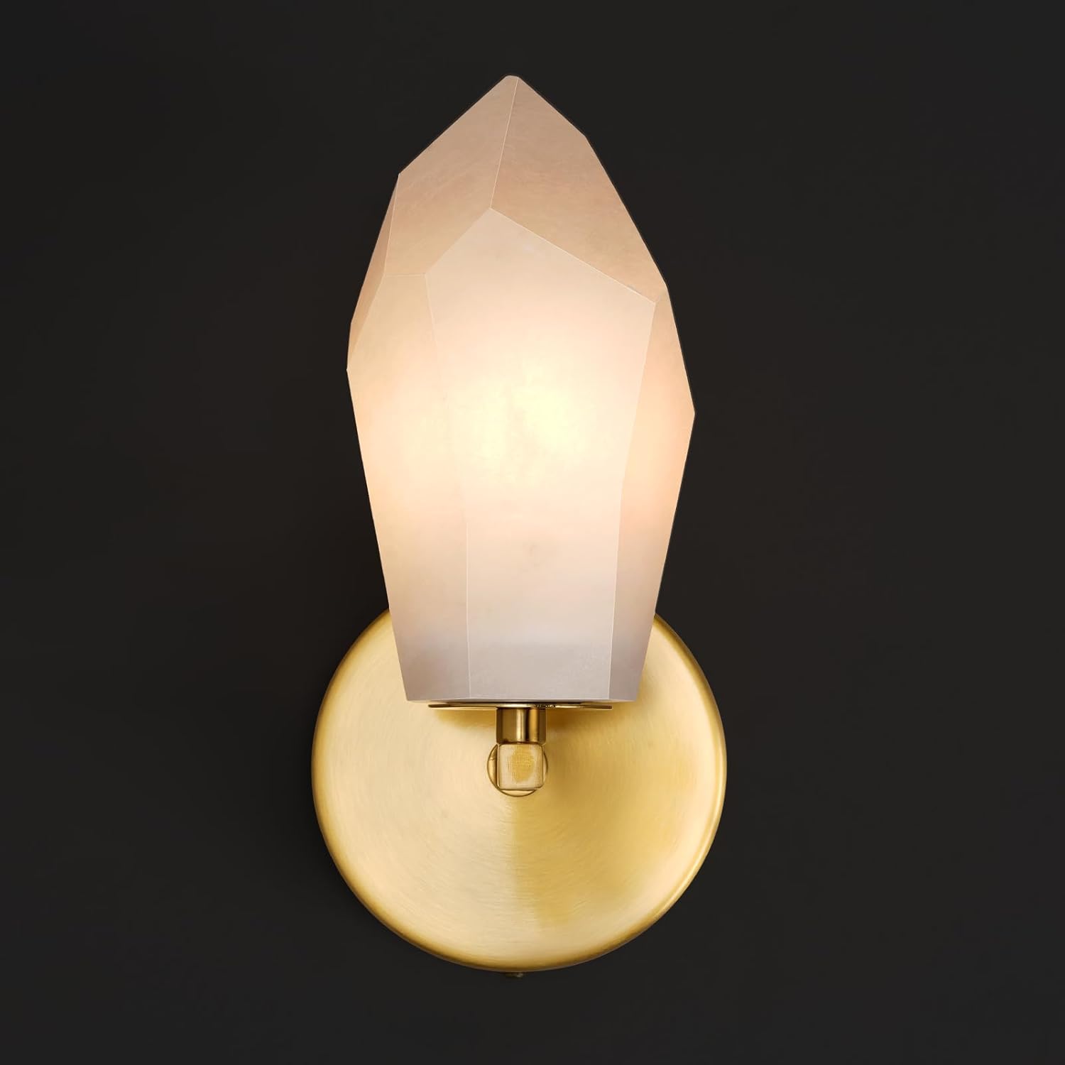 Gold Alabaster Marble Wall Sconce for Modern Living Spaces