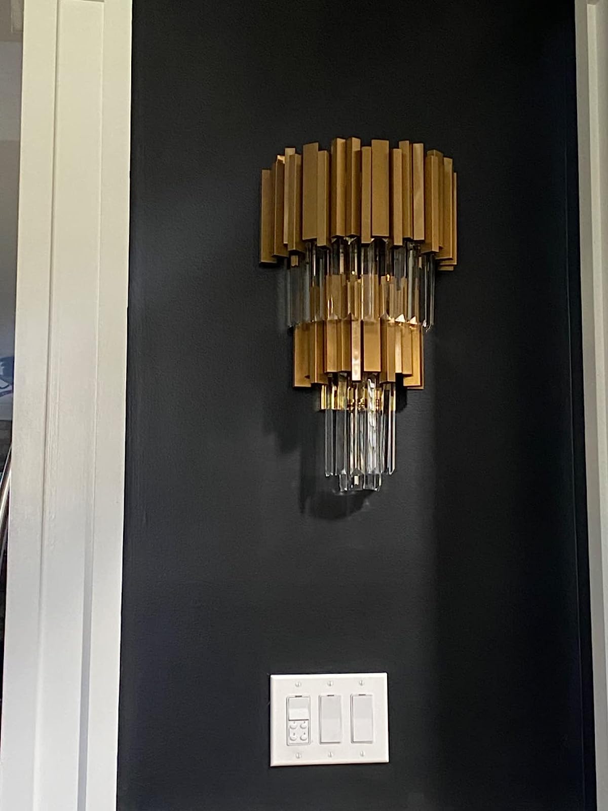 Gold/Silver Round Modern Tiered Metal Crystal Chandelier - 1 Layer Wall Light: D15.74" *H19.67"/9kgSilverWarm LightBlushlighting