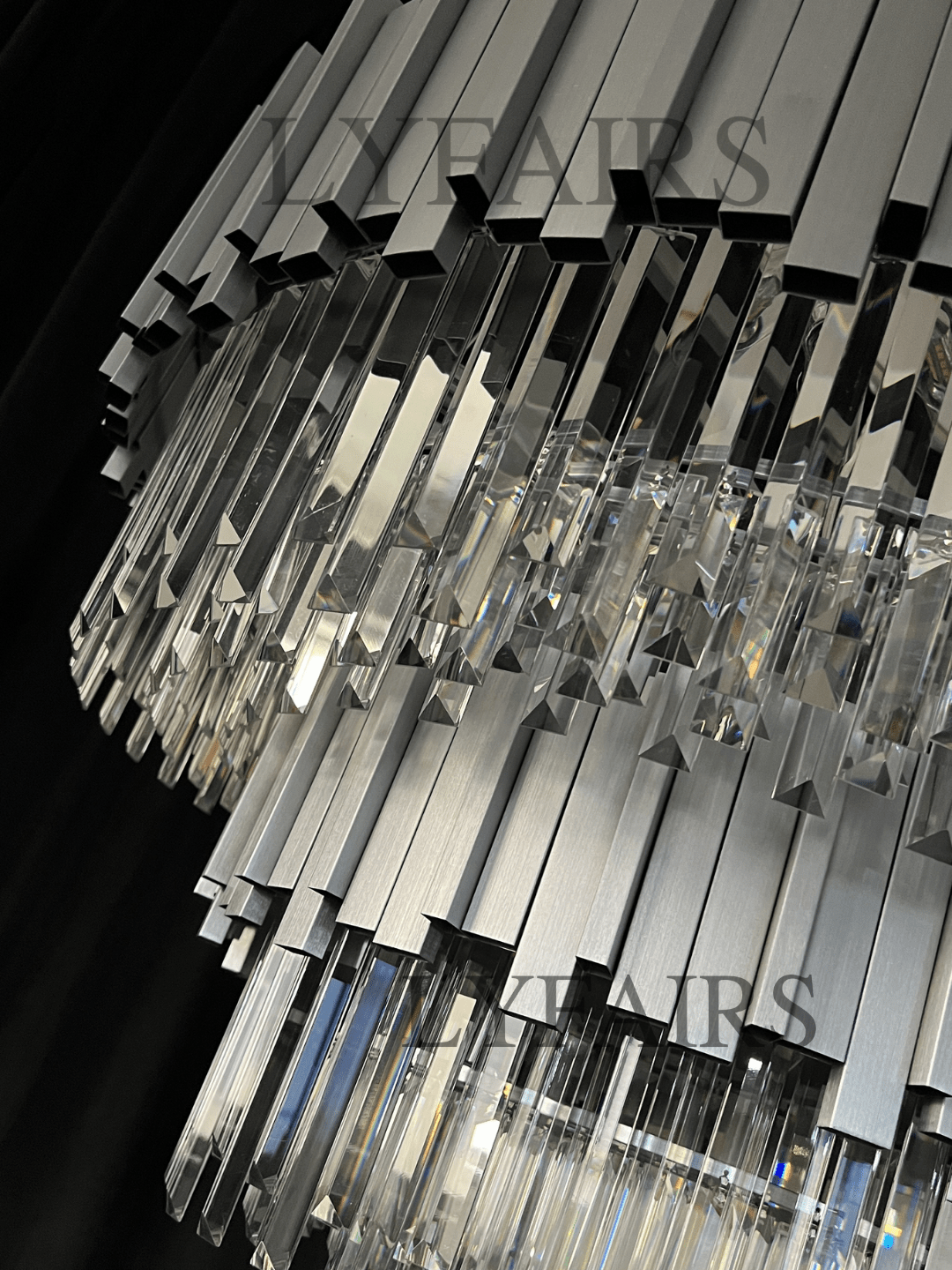 Gold/Silver Round Modern Tiered Metal Crystal Chandelier - Round: 1 Layer D15.7"*H11.8"/4 LightsGoldWarm LightBlushlighting