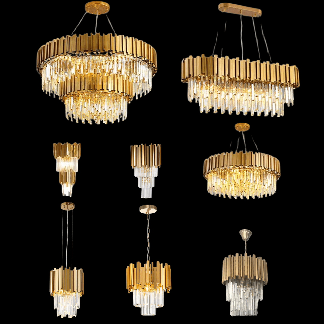 Gold/Silver Round Modern Tiered Metal Crystal Chandelier - Round: 1 Layer D15.7"*H11.8"/4 LightsGoldWarm LightBlushlighting