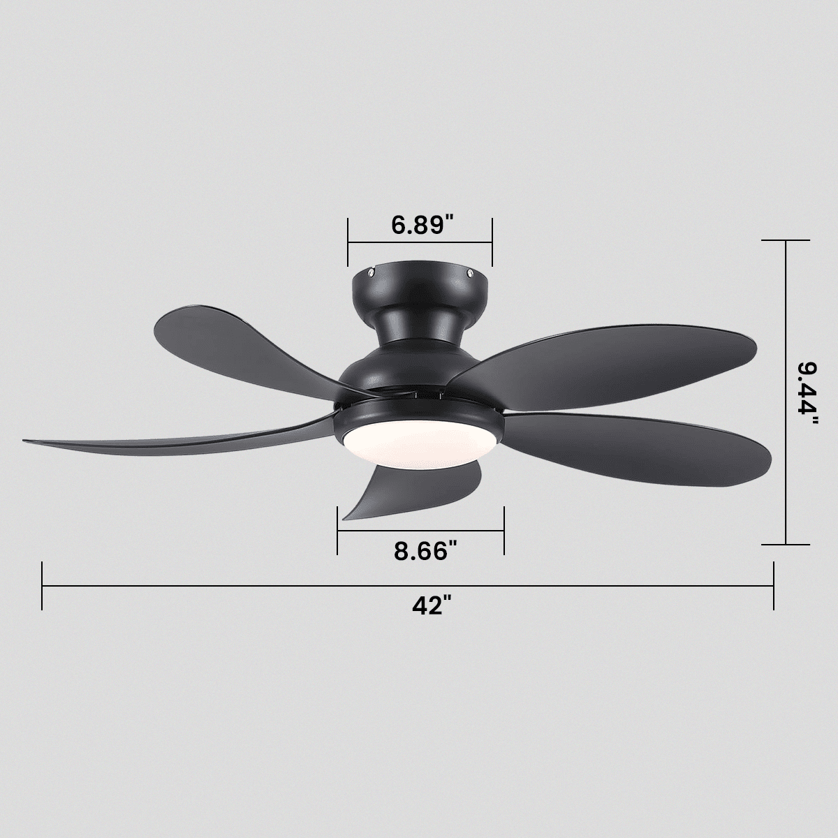 Graceshire contemporary ceiling fan - brownBlushlighting