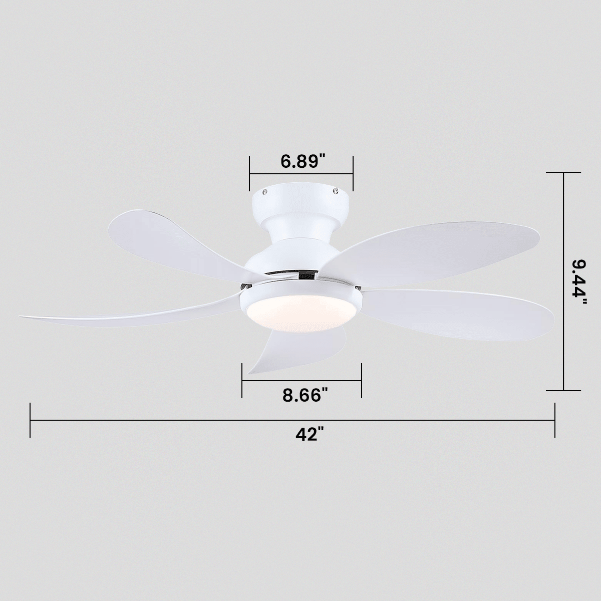 Graceshire contemporary ceiling fan - brownBlushlighting