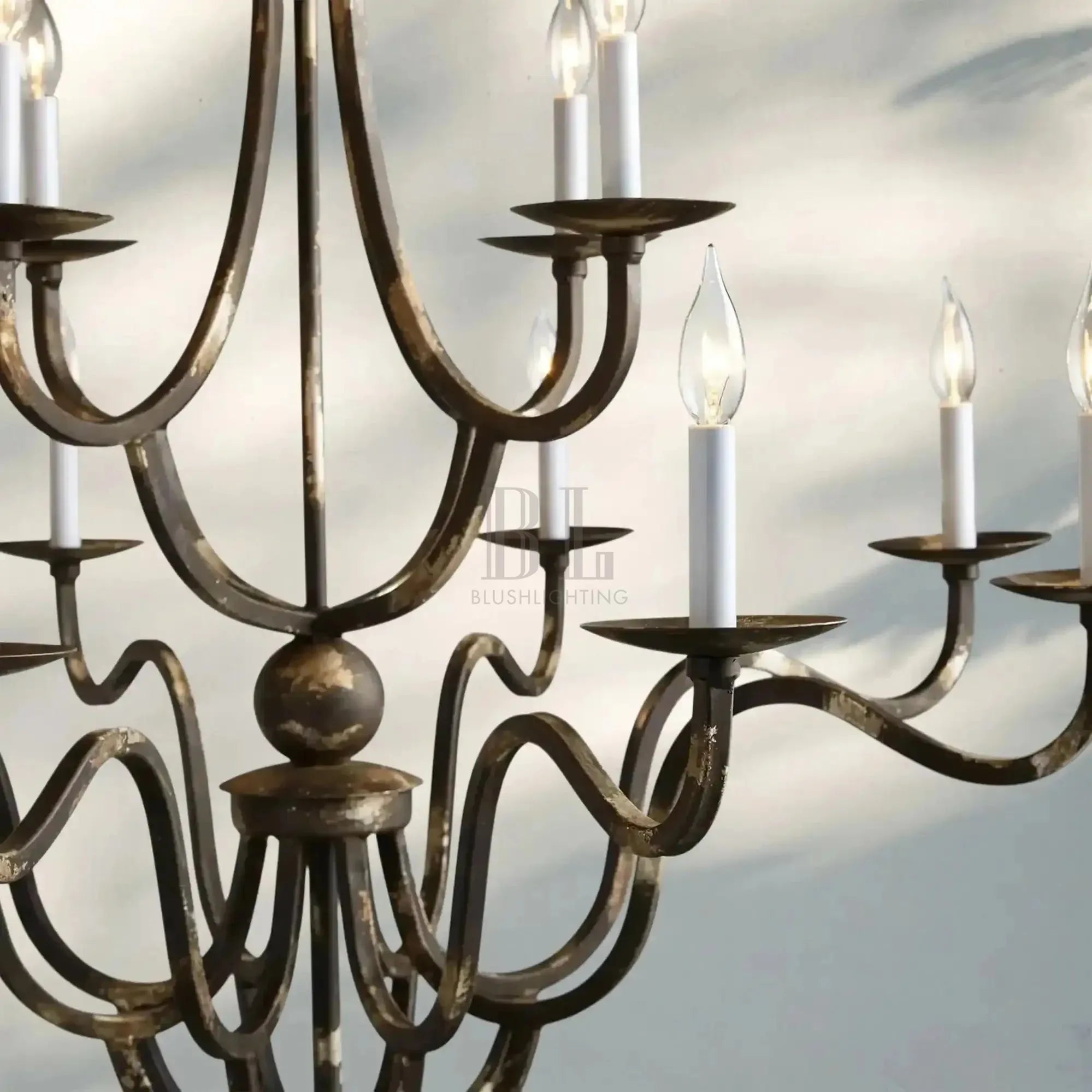 Grand 12 Light Chandelier - Blushlighting