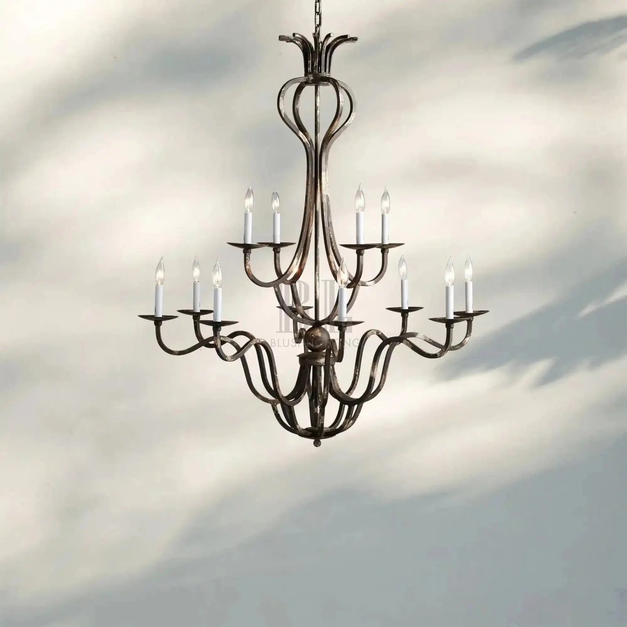 Grand 12 Light Chandelier - Blushlighting